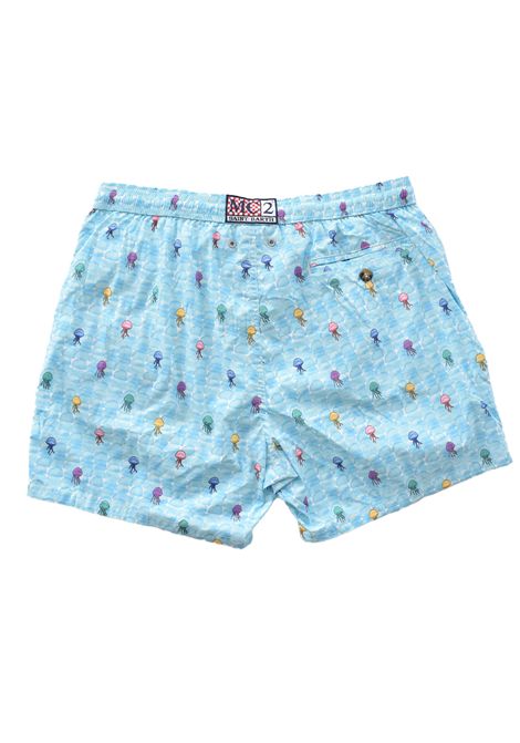 Costume uomo Comfort Light MC2 Saint Barth 01738H Azzurro meduse elastico in vita retina MC2 SAINT BARTH | Costume | COMFORTLIGHT01738H01